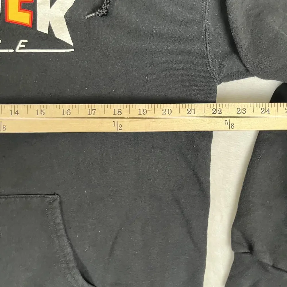 Thrasher Hoodie Mens S/M Black Flame Logo Fleece Pullover Sweatshirt Skate